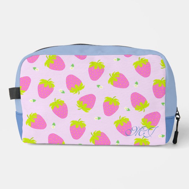 Strawberry Pastel Pink Dopp Kit (Front)