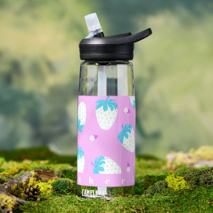 Strawberry Pastel Pink Water Bottle