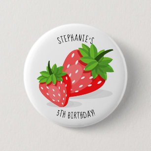 Strawberry Patch 2 Inch Round Button