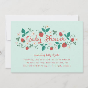 Strawberry Patch Baby Shower Invitation