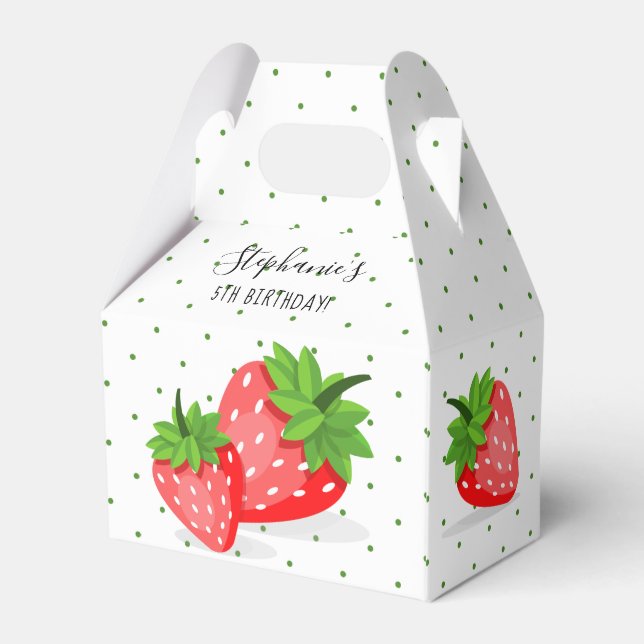 Strawberry Patch Favor Box (Back Side)