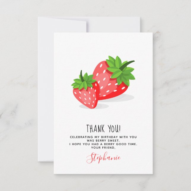 Strawberry Patch Invitation (Front)