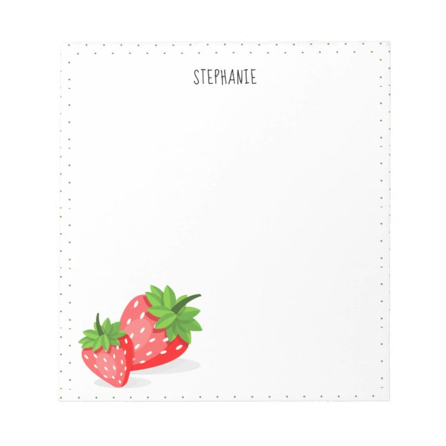 Strawberry Patch Notepad (Front)