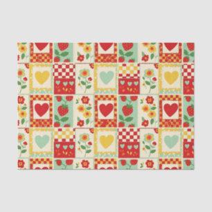 Strawberry Patchwork Picnic (1) Tissue Paper