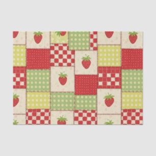 Strawberry Patchwork Picnic (5) Tissue Paper