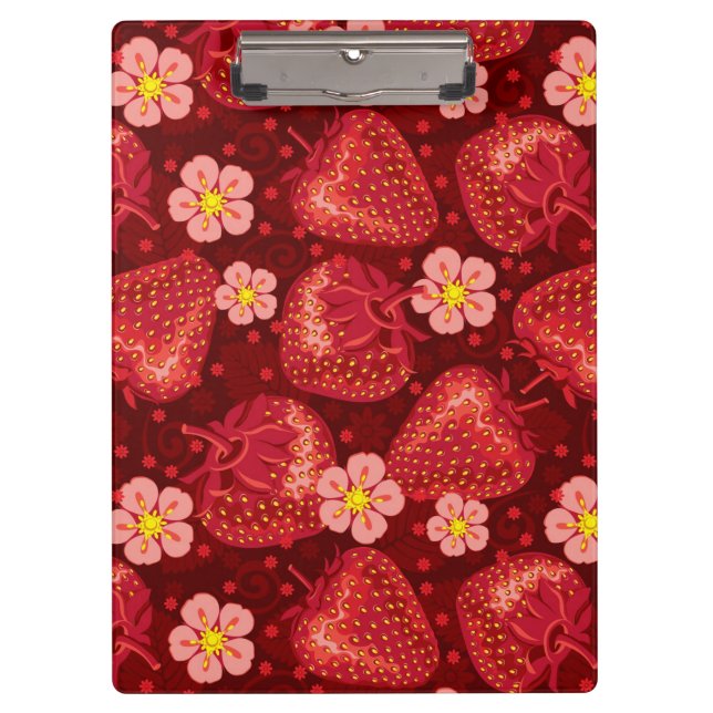 Strawberry Pattern 2 2 Clipboard (Front)