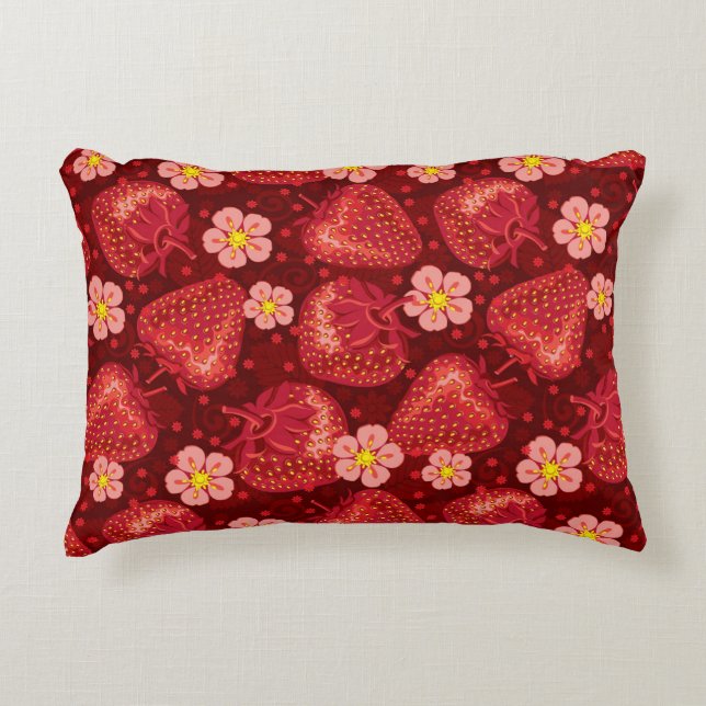 Strawberry Pattern 2 2 Decorative Pillow (Front)