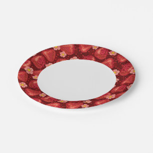 Strawberry Pattern 2 2 Paper Plate