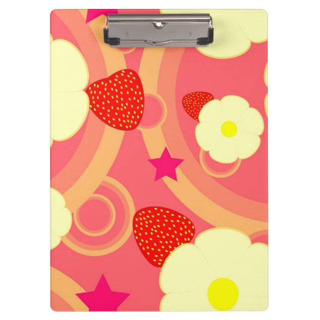 Strawberry Pattern 2 Clipboard (Front)
