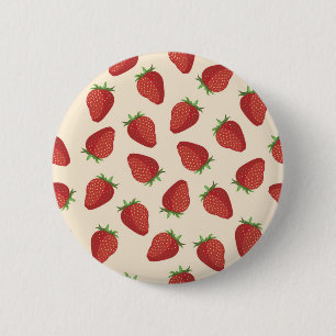 Strawberry pattern 2 inch round button