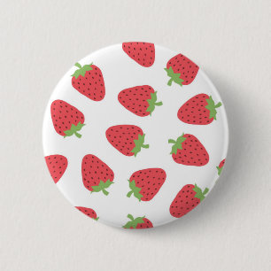 Strawberry pattern 2 inch round button