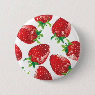 Strawberry pattern 2 inch round button