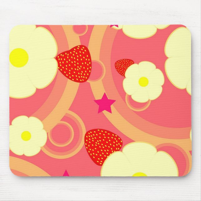 Strawberry Pattern 2 Mouse Pad (Front)