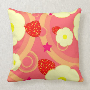 Strawberry Pattern 2 Throw Pillow