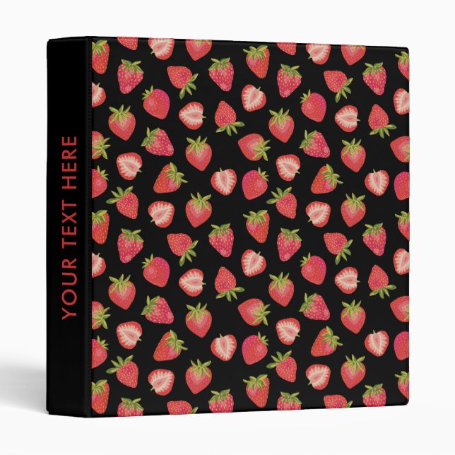 Strawberry Pattern Binder (Front/Spine)