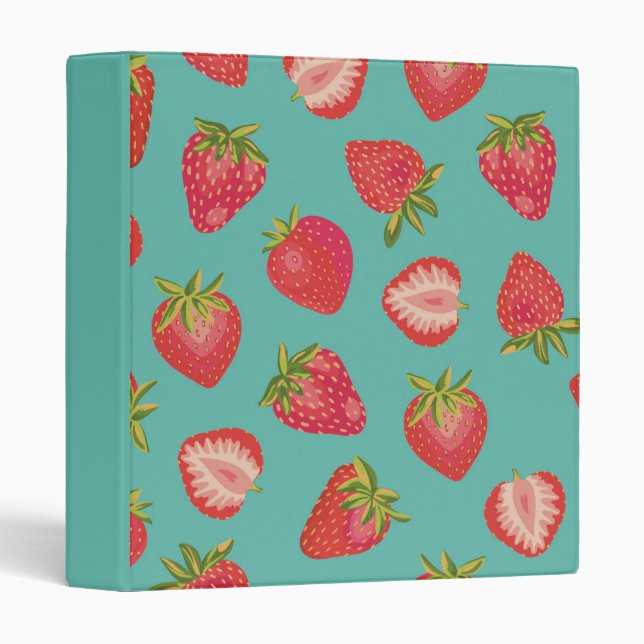 Strawberry pattern binder (Front/Spine)