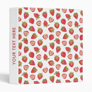 Strawberry Pattern Binder