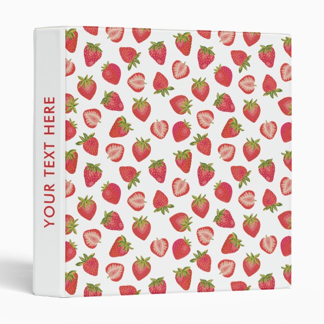 Strawberry Pattern Binder (Front/Spine)