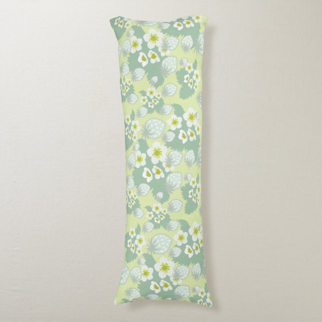 Strawberry pattern body pillow (Front Vertical)