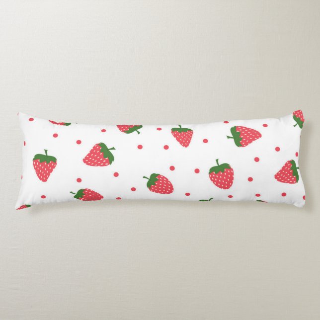 Strawberry pattern body pillow (Front)
