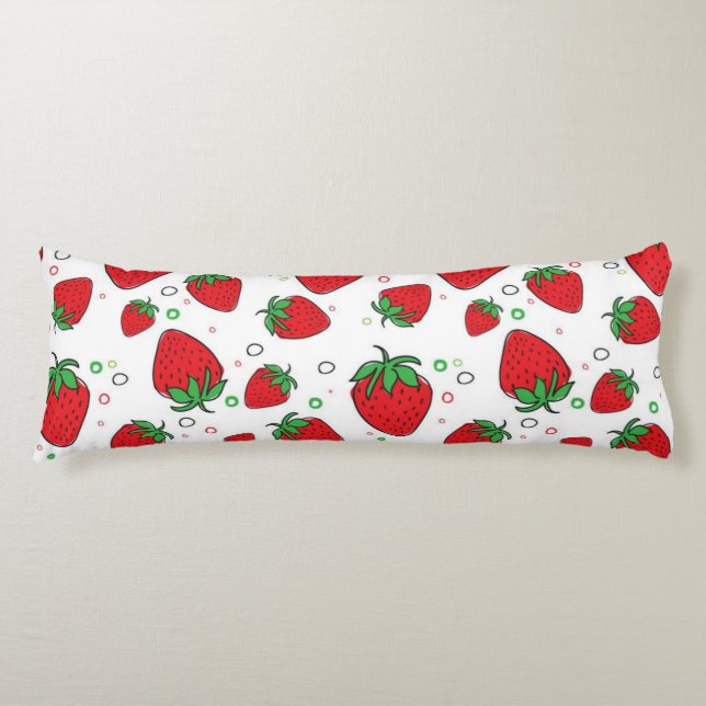 Strawberry pattern body pillow (Front)