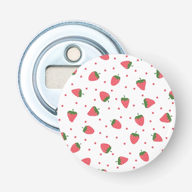 Strawberry pattern bottle opener (Front)
