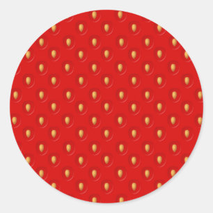 Strawberry Pattern Classic Round Sticker