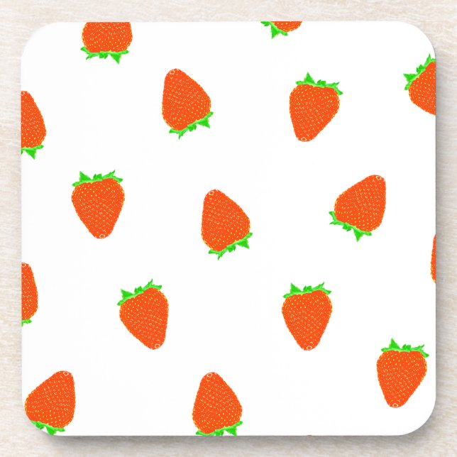 strawberry pattern coaster (Front)
