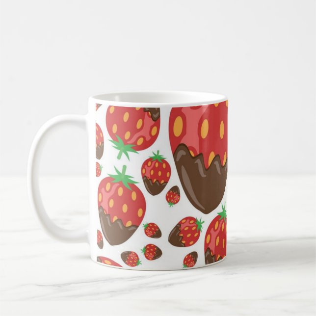 Strawberry pattern coffee mug (Left)