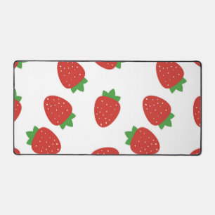 Strawberry pattern desk mat
