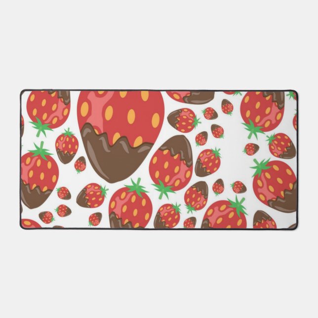 Strawberry pattern desk mat (Front)