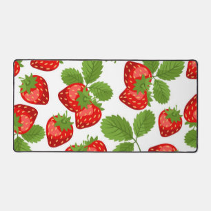 Strawberry pattern desk mat