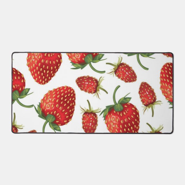 Strawberry pattern desk mat (Front)