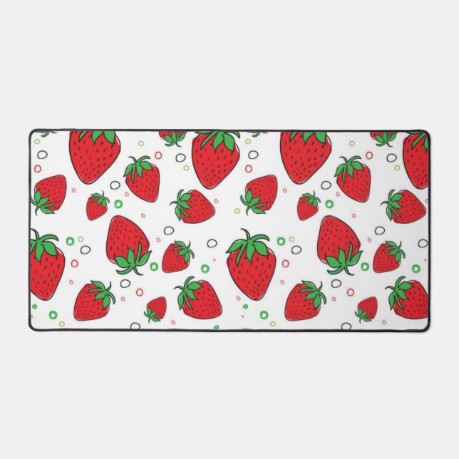 Strawberry pattern desk mat (Front)