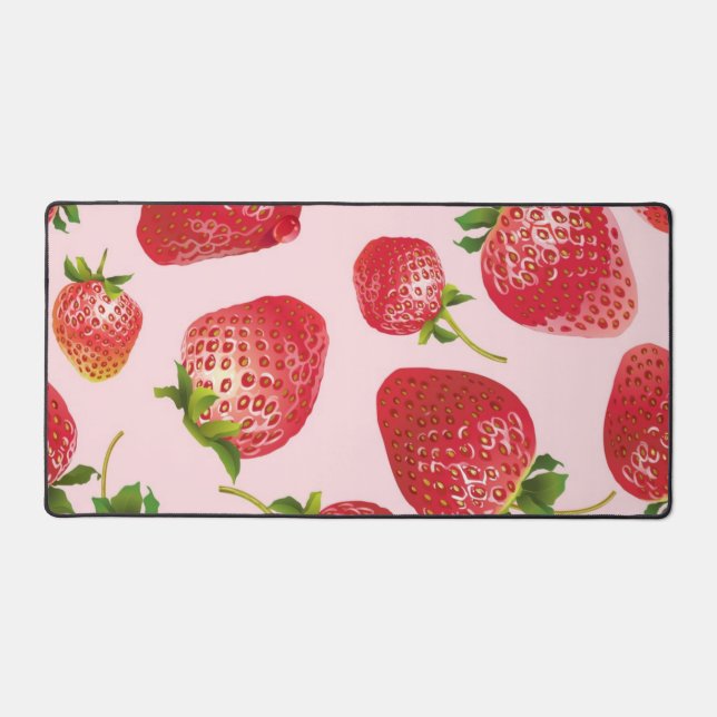 Strawberry pattern desk mat (Front)