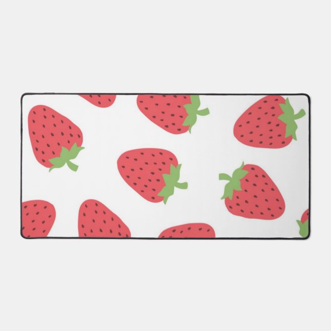 Strawberry pattern desk mat (Front)