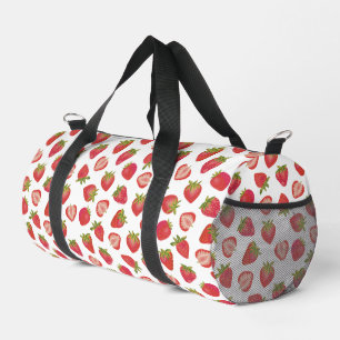 Strawberry pattern duffle bag