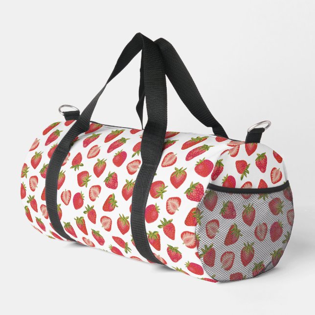 Strawberry pattern duffle bag (Right Corner)