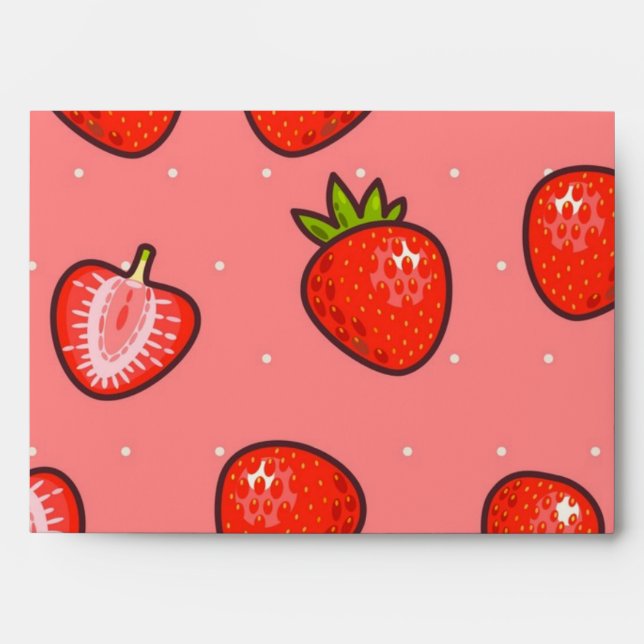 Strawberry pattern envelope (Front)