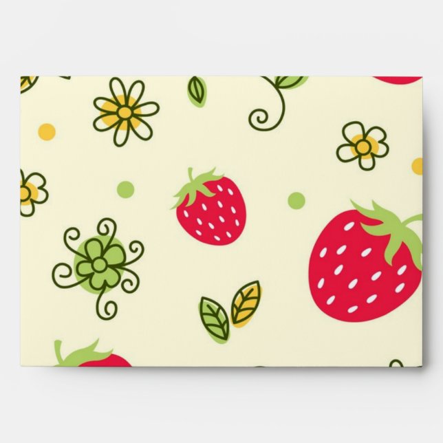 Strawberry pattern envelope (Front)