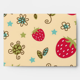 Strawberry pattern envelope