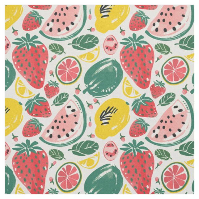 Strawberry Pattern Fabric (Swatch)