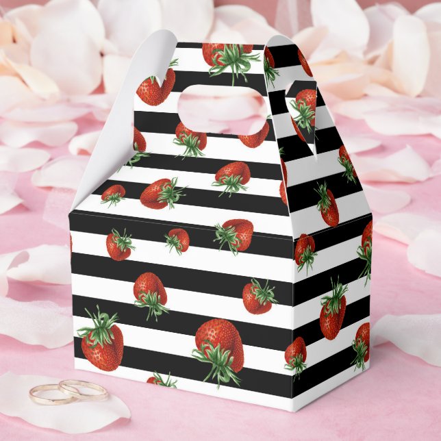Strawberry Pattern Favor Box (Wedding)