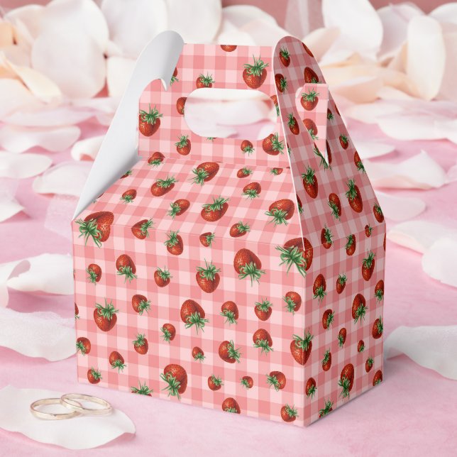 Strawberry Pattern Favor Box (Wedding)