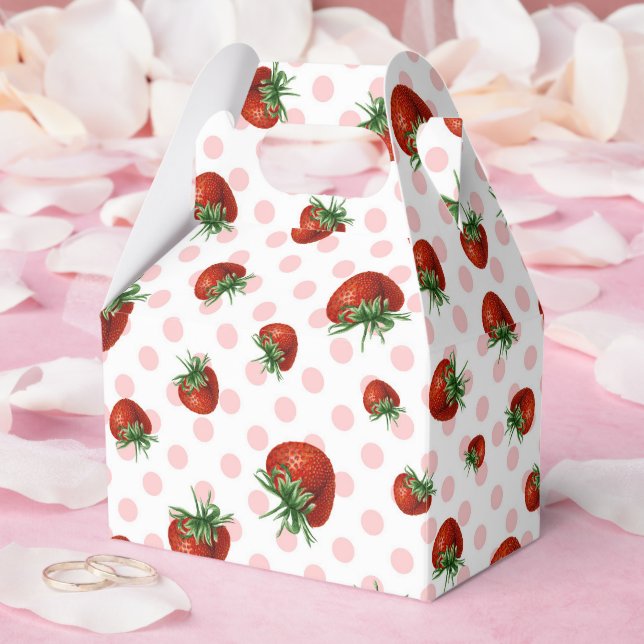 Strawberry Pattern Favor Box (Wedding)