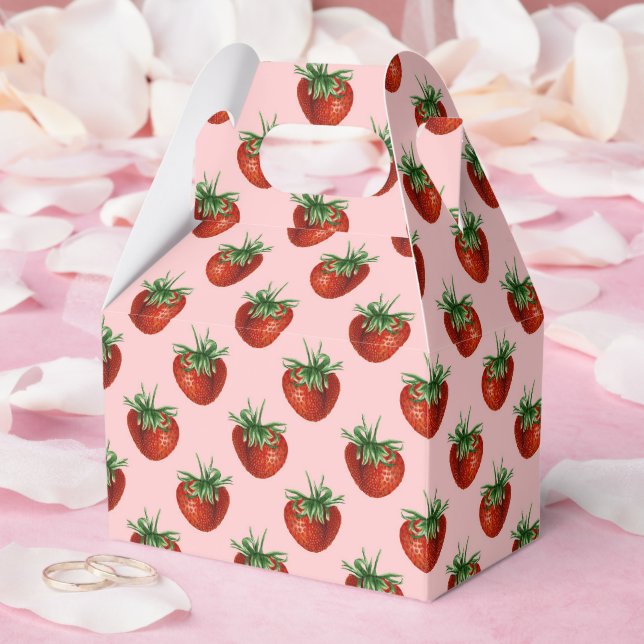 Strawberry Pattern Favor Box (Wedding)