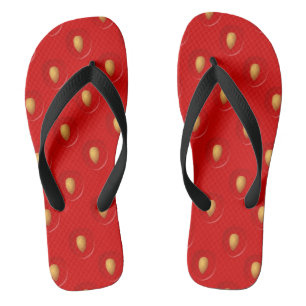 Strawberry Pattern Flip Flops