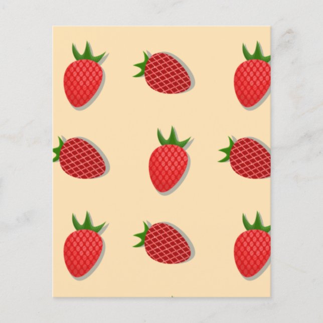 Strawberry pattern for fruit summertime good vibes (Front)