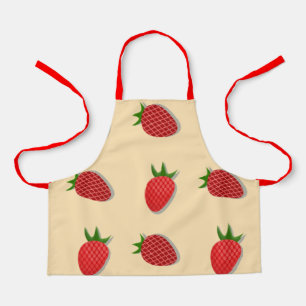 Strawberry pattern for fruit summertime good vibes apron
