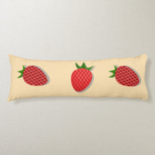 Strawberry pattern for fruit summertime good vibes body pillow